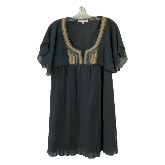 PAUL & JOE Sister Braid Trim Boho Sleeve BABYDOLL Resort MINI Dress 40 (US 10) - Picture 1 of 7